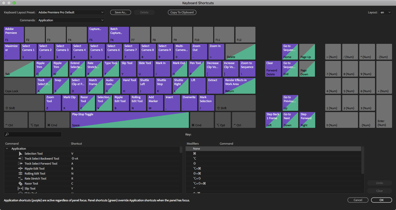 adobe audition custom keyboard shortcuts