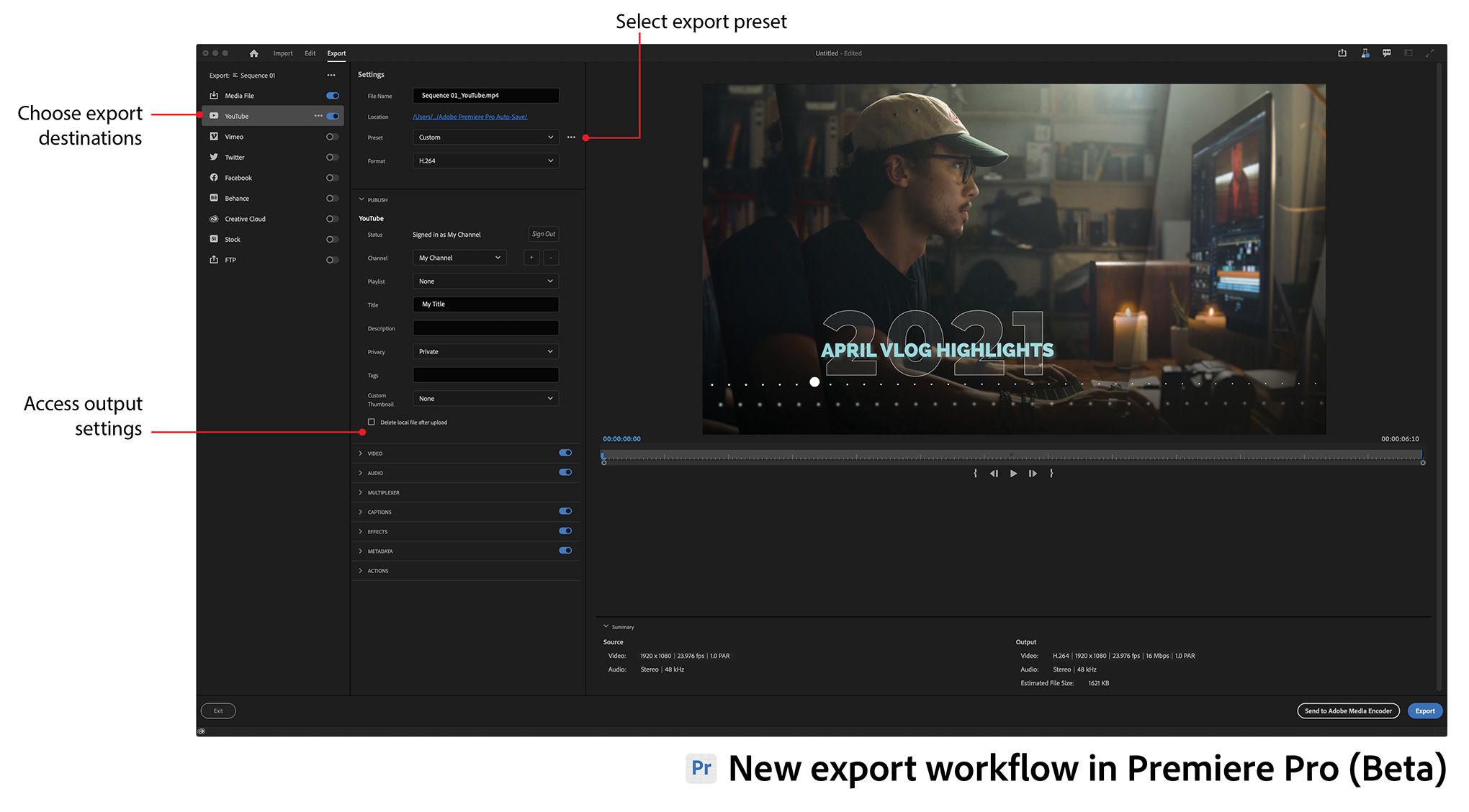 Premiere pro как экспортировать видео. Экспорт премьер про. Экспорт в Premiere Pro. Presets в премьер про. Premiere Pro Beta.