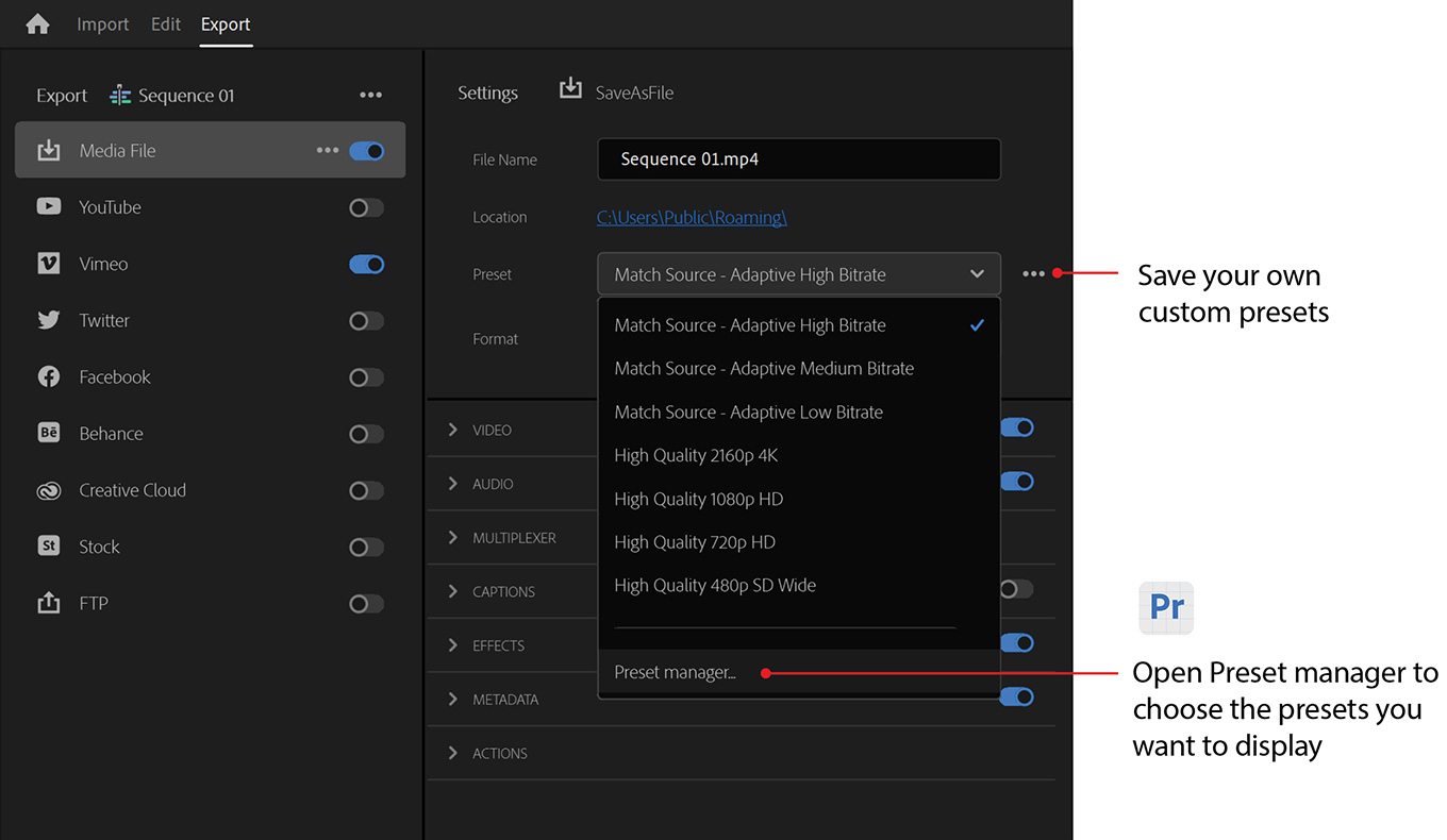 save adobe premiere with timeline in tact